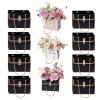 KUZEOLON 8pcs Flower Paper Gift Box,valentines day bag Gift Box,Bouquet Bags Flower Box with metal chain Gift Case,Flower Boxes for Arrangements Wedding Valentine's Day Gift Wrap Bags (Black) view 1