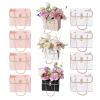KUZEOLON 8pcs Flower Paper Gift Box, valentines Day bag Gift Box, Bouquet Bags Flower Box with metal chain Gift Case, Flower Boxes for Arrangements Wedding Valentine's Day Gift Wrap Bags (Pink + White) view 1