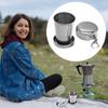 AEIOFU Collapsible Cup,Camping Mug,Shot Glasses Collapsible Cup Stainless Steel Camping Mug Telescopic Portable 75ML Folding Cup with Keychain 2Pcs 75 ml 75 ml 75 ml view 2