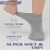 Hugh Ugoli Diabetic Socks for Women, Super Soft & Thin Ankle Socks, Wide & Loose, Non-Binding Top & Seamless Toe, 8 Pairs, Light Grey, Shoe Size: 10-12 view 3