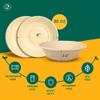 ECO SOUL 32 Oz Compostable Disposable Paper Bowls [100 Pack] Food Safe Leak-Free 100% Virgin Bagasse Biodegradable Heavy Duty Ramen Soup Bowl for Hot & Cold Food Microwave Safe [Small, Round, Brown] view 2