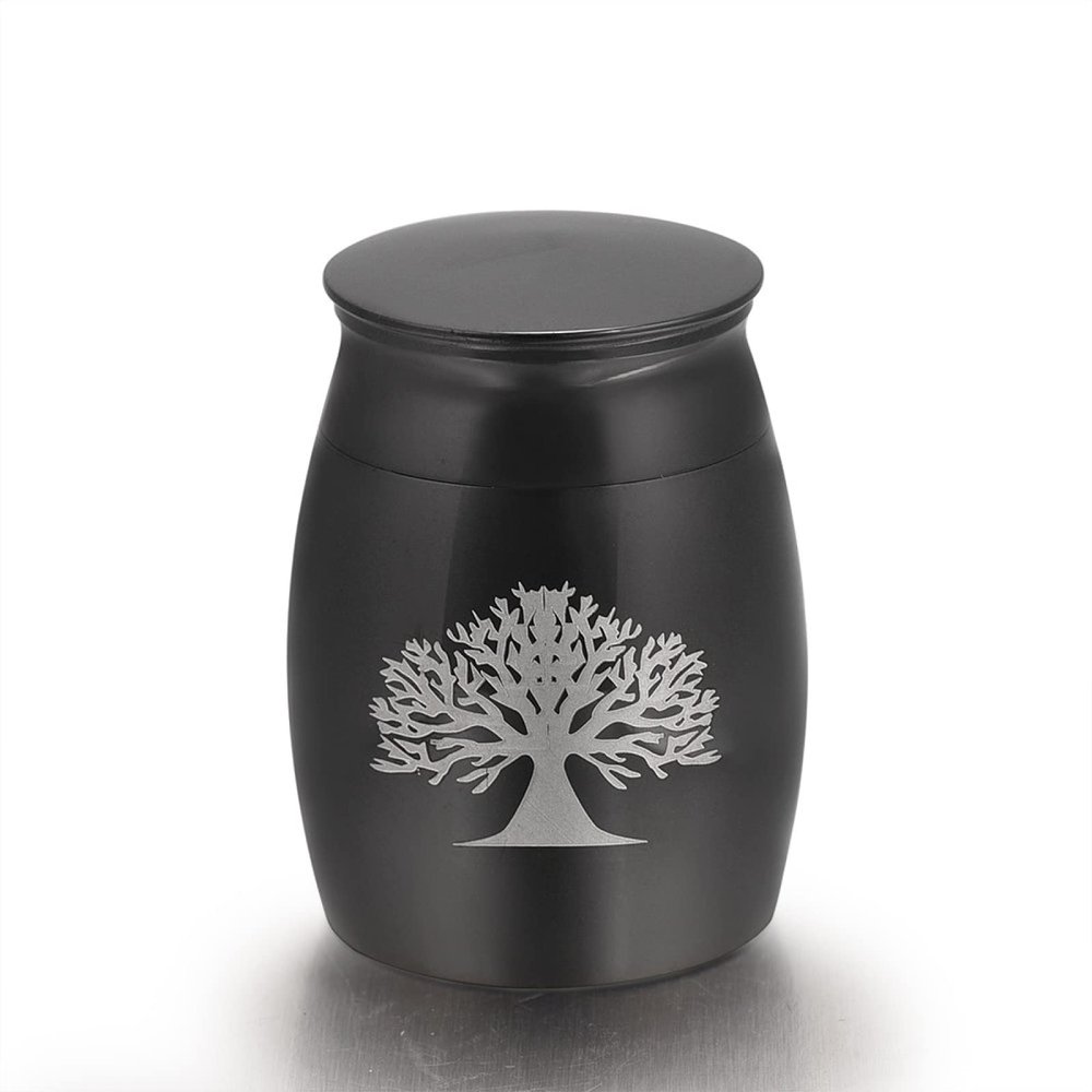 BIAIHQIE Stainless Steel Tree of Life 3 Sizes Memorial Cremation Jewelry Ashes Holder Urn Keepsake Funeral Casket,M