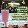 [100 SETS] 32 oz Clear Plastic Cups with Lids and STRAWS, Disposable Drinking Cups for Cold Drinks, Iced Coffee, Milkshakes, Smoothies view 4
