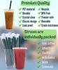 [100 SETS] 20 oz Clear Plastic Cups with Lids and STRAWS, Disposable Iced Coffee cups with Lids, Clear Cups with Lids for Cold Drinks, Iced Tea, Milkshakes, Smoothies view 3