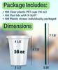 [100 SETS] 16 oz Clear Plastic Cups with Lids and STRAWS, Disposable Iced Coffee cups with Lids, Clear Cups with Lids for Cold Drinks, Iced Tea, Milkshakes, Smoothies view 2