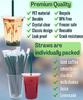 [100 SETS] 16 oz Clear Plastic Cups with Lids and STRAWS, Disposable Iced Coffee cups with Lids, Clear Cups with Lids for Cold Drinks, Iced Tea, Milkshakes, Smoothies view 3