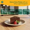 ECO SOUL 6 Inch Compostable Disposable Paper Plates [750 Pack] Food Safe 100% Virgin Bagasse Pulp Heavy Duty Microwave Safe Small Round Dessert Appetizer Plate for Party, Picnic & BBQ (Brown) view 3