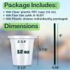 [100 SETS] 12 oz Clear Plastic Cups with Lids and STRAWS, Disposable Iced Coffee cups with lids, Clear Cups with Lids for Cold Drinks, Iced Tea, Milkshakes, Smoothies view 3