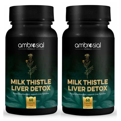 AMBROSIAL Milk Thistle Capsules - Pack of 2-120 Capsules