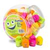 Practicon SmileGoods Cuties Mint Waxed 12 Yard Dental Floss, Mini Sample Size Floss for Giveaways, Travel, Kids, Adults, Patients, Assorted Bright Colors with Display Canister, Bulk 72 Pack view 1