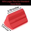GLUTE BLADE Piriformis Massage Roller, Targeted Trigger Point Massager Tool for Hip, Leg, Lower Back, Muscle Knot Release and Sciatica, 3 Different Heads, Larger Size, Hard Density, Red view 2