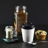 NYHI 200 Pack 10 oz White Paper Disposable Coffee Cups with Black Lids Hot Cold Beverage Drinking Cup for Water Juice Espresso Tea Ideal for Water Coolers Party view 2