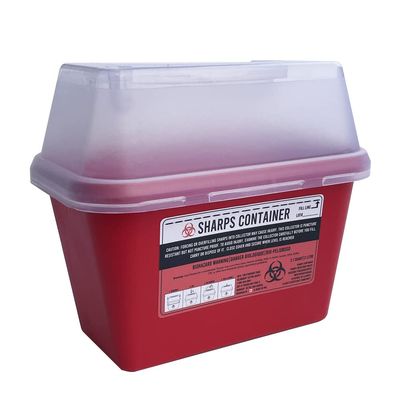 Hildbrandt Sharps Container for Professional and Home Use - 1 Quart or 2 Quart - Needle and Syringe Disposal (2 Quart/2 Liter x1)