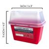 Hildbrandt Sharps Container for Professional and Home Use - 1 Quart or 2 Quart - Needle and Syringe Disposal (2 Quart/2 Liter x1) view 2