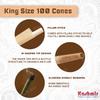 Kashmir PreRoll Cones King Size  100 Pack Unbleached Rolling Papers with W-Shaped Tips  Natural Fiber Cones  Slow Burn, Easy Fill, Even Smoke  108mm Pre Rolls view 3