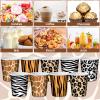 Rtteri 300 Pcs Jungle Safari Animal Party Paper Cups Bulk Leopard Cheetah Tiger Zebra Giraffe Print Cups 8 oz Wild Animals Disposable Cups for Baby Shower Wedding Birthday Zoo Theme Party Supplies view 4