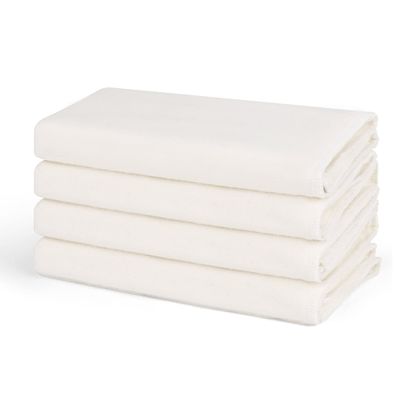 4Pcs Cotton Flannel for Castor Oil Pack, Less Mess Made of Unbleached Organic Cotton Flannel Reusable Soothing Heat Compress for Liver, Abdomen, Joints, Highly Absorbent Soft Feel Like Nightgown