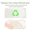 4Pcs Cotton Flannel for Castor Oil Pack, Less Mess Made of Unbleached Organic Cotton Flannel Reusable Soothing Heat Compress for Liver, Abdomen, Joints, Highly Absorbent Soft Feel Like Nightgown view 2