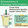 [100 Sets] 12 oz Clear Plastic Cups with Lids and STRAWS, Disposable Party Cups for To Go Iced Coffee Cold Drinks, Smoothie, Juice, Parfait, Frappuccino, Milkshake. No Leaking Fruit Cup view 2