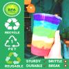 [100 Sets] 32 oz Clear Plastic Cups with Lids and STRAWS, Disposable Party Cups for To Go Iced Coffee Cold Drinks, Smoothie, Juice, Parfait, Frappuccino, Milkshake. No Leaking Fruit Cup view 3