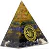 Obsidian Orgone Pyramid 2.3 in x 2.8 in | Natural Crystals for Healing, Luck & Meditation | Resin Based Orgone Generator view 1