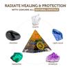 Obsidian Orgone Pyramid 2.3 in x 2.8 in | Natural Crystals for Healing, Luck & Meditation | Resin Based Orgone Generator view 2
