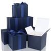 COTOPHER Small Gift Boxes 25 Pack 5x5x5 inches Blue Gift Boxes with Lids for Gifts, Crafting, Wedding Party Favor, Cupcake Boxes, Candy, Bridesmaids Proposal Box with Ribbons and Stickers view 1