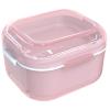 ARGOMAX Denture Case, Denture Cup for Soaking Dentures(Not Leak-Proof), Thorough Cleaning of Dentures, Retainer, Mouthguards, Clear Braces (Pink). view 1