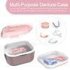 ARGOMAX Denture Case, Denture Cup for Soaking Dentures(Not Leak-Proof), Thorough Cleaning of Dentures, Retainer, Mouthguards, Clear Braces (Pink). view 4