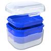 ARGOMAX Denture Bath Case with Strainer Basket - Professional Soaking Cup for Retainers, Mouthguards & Braces - Large Capacity Cleaning Box for Dental Appliances view 2