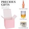 COTOPHER Small Gift Boxes 25 Pack 6x6x6 inches Pink Gift Boxes with Lids for Gifts, Crafting, Wedding Party Favor, Cupcake Boxes, Candy, Bridesmaids Proposal Box with Ribbons and Stickers view 2