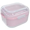 ARGOMAX Denture Case, Denture Cup for Soaking Dentures(Not Leak-Proof), Thorough Cleaning of Dentures, Retainer, Mouthguards, Clear Braces (Dark Pink). view 1