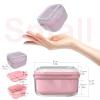ARGOMAX Denture Case, Denture Cup for Soaking Dentures(Not Leak-Proof), Thorough Cleaning of Dentures, Retainer, Mouthguards, Clear Braces (Dark Pink). view 3