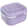 ARGOMAX Denture case, Denture Cup for Soaking dentures(Not Leak-Proof), Thorough Cleaning of dentures, Retainer, Mouthguards, Clear Braces (Purple). view 1