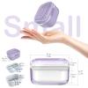 ARGOMAX Denture case, Denture Cup for Soaking dentures(Not Leak-Proof), Thorough Cleaning of dentures, Retainer, Mouthguards, Clear Braces (Purple). view 3