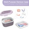 ARGOMAX Denture case, Denture Cup for Soaking dentures(Not Leak-Proof), Thorough Cleaning of dentures, Retainer, Mouthguards, Clear Braces (Purple). view 4