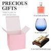 COTOPHER Small Gift Boxes 25 Pack 5x5x5 inches Pink Gift Boxes with Lids for Gifts, Crafting, Wedding Party Favor, Cupcake Boxes, Candy, Bridesmaids Proposal Box with Ribbons and Stickers view 2