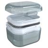 ARGOMAX Denture Case, Denture Cup for Soaking Dentures(Not Leak-Proof), Thorough Cleaning of Dentures, Retainer, Mouthguards, Clear Braces (Grey). view 2