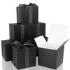 COTOPHER Small Gift Boxes 25 Pack 5x5x5 inches Black Gift Boxes with Lids for Gifts, Crafting, Wedding Party Favor, Cupcake Boxes, Candy, Bridesmaids Proposal Box with Ribbons and Stickers view 1