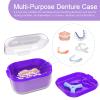 ARGOMAX Denture Case, Denture Cup for Soaking Dentures(Not Leak-Proof), Thorough Cleaning of Dentures, Retainer, Mouthguards, Clear Braces (Dark Purple). view 4