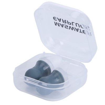 2Pcs Ear Plugs Waterproof Noise Reduction Silicone Protective Earplug Reusable Earplug Pressure Reducing Ear Plug for Swimming Flying(Grey)