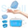 ARGOMAX Denture Case, Denture Cup for Soaking Dentures(Not Leak-Proof), Thorough Cleaning of Dentures, Retainer, Mouthguards, Clear Braces (Light Blue). view 3