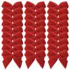 Micomon 50pcs 1.2-Inch Red Velvet Mini Ribbon Bows for Crafts, Wedding, Gift, Sewing, Scrapbooking, Hair Bows, Belts - Classic Style, Christmas, Holiday Occasion - Red Hearts view 2