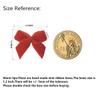 Micomon 50pcs 1.2-Inch Red Velvet Mini Ribbon Bows for Crafts, Wedding, Gift, Sewing, Scrapbooking, Hair Bows, Belts - Classic Style, Christmas, Holiday Occasion - Red Hearts view 3