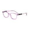 evee Kids Oval Blue Light Blocking Glasses for Boys and Girls - (June) (Transparent Crystal Purple with Matte Grey, 45mm) view 2