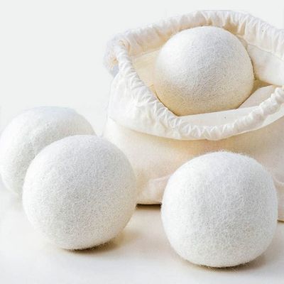 100% Natural New Zealand Dryer Balls Laundry Reusable, Wool Dryer Balls Softener, Reusable, Reduces Clothing Wrinkles and Saves Drying Time.Chemical-Free Reusable Laundry Ball 5cm (Pack of 6)