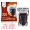 BELLE KR Pint 5x8 Mylar Bags for Food Storage - Pack Of 200-7.5mil Thickness - Stand Up Clear Mylar Bags with See Through Window - Resealable view 1