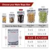 BELLE KR Pint 5x8 Mylar Bags for Food Storage - Pack Of 200-7.5mil Thickness - Stand Up Clear Mylar Bags with See Through Window - Resealable view 2
