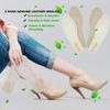Bellcon Leather Shoes Inserts for Women Thin Leather Sole Liners for Flat Feet Nonslip Shoe Pad for Dress Shoes Thick Latex Insoles for Boots Odor Eaters, 2 Pairs/Womens 8-8.5 M US view 3