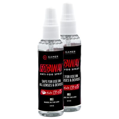 Gamer Advantage FogAway - Anti Fog Spray for Swim Goggles, Glasses, and Home Electronics - Safe for All Lens Types (2 Oz, Pack of 2)